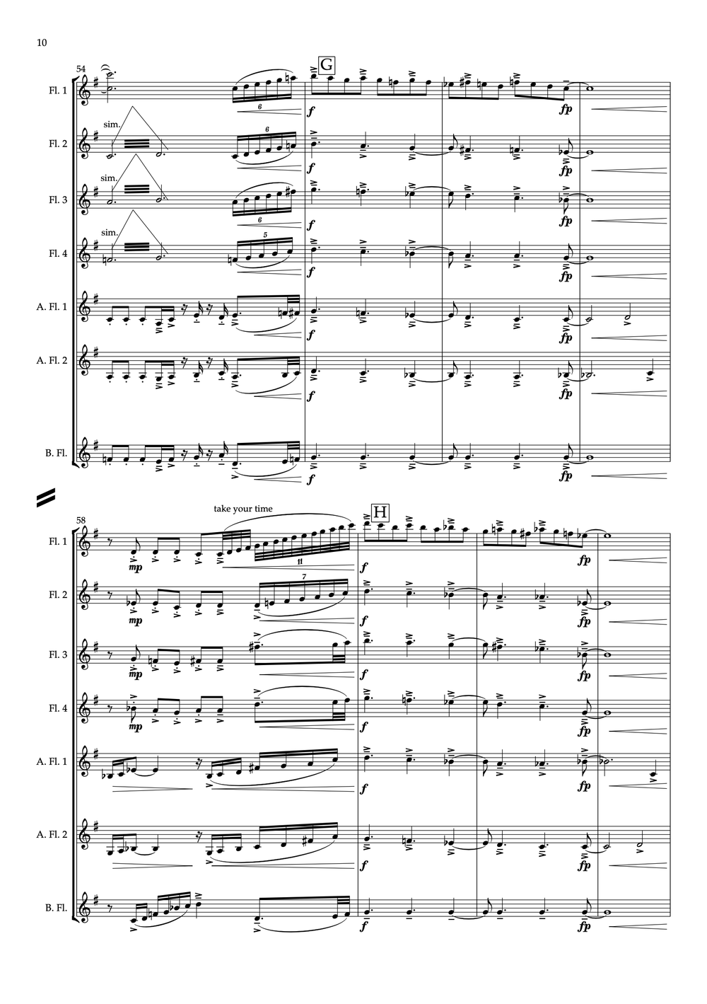 Aurora | Contemporary Flute Orchestra Sheet Music — Gareth McLearnon